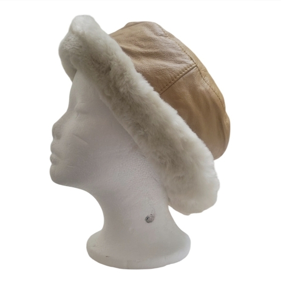 Wilsons Leather Tan Shearling Bucket Hat L/ XL - Picture 5 of 12